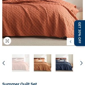 Burnt Orange Quilt Set